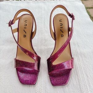 Unisa pink glittery heels size 9.5